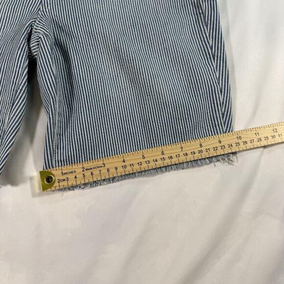 Seven 7 Sunset Bermuda stripe shorts Woman's 10 stretch denim shorts - Picture 4 of 9
